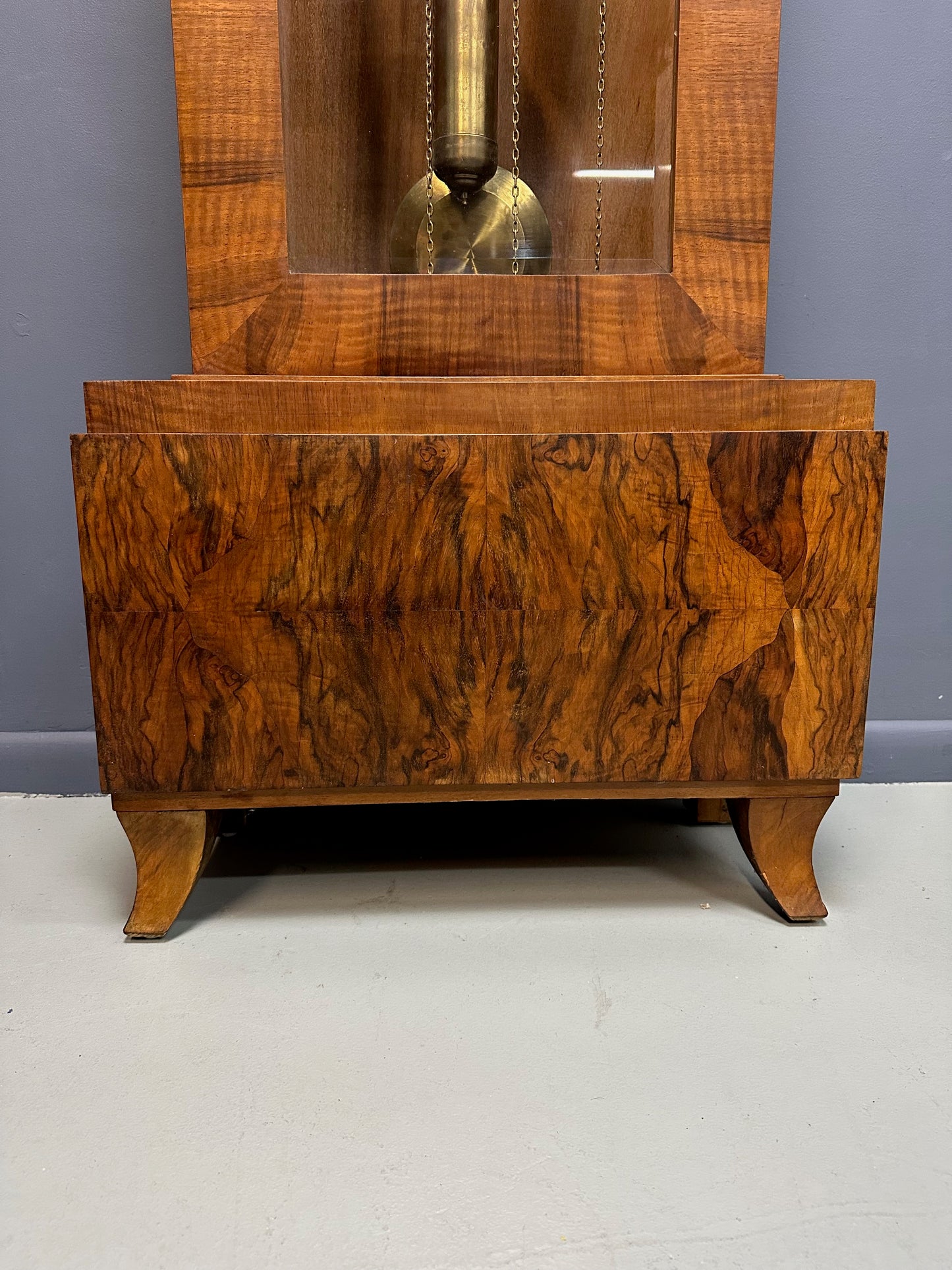 SOLD – Art Deco J. Brandmann of Berlin Long Case Chiming Clock, Circa 1930s