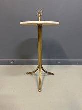 Load image into Gallery viewer, 1950s Italian Cesare Lacca Brass and Marble Drinks Table Mid Century