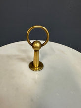 Load image into Gallery viewer, 1950s Italian Cesare Lacca Brass and Marble Drinks Table Mid Century