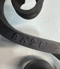 Load image into Gallery viewer, Bradley & Hubbard Andirons Cast Iron Cannonball Tops Over Corkscrew Columns