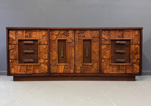 Load image into Gallery viewer, Brutalist Lane Pueblo Style Dresser with Matching Double Mirror Mid Century