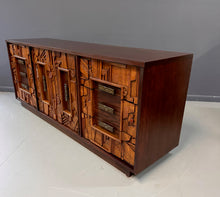 Load image into Gallery viewer, Brutalist Lane Pueblo Style Dresser with Matching Double Mirror Mid Century