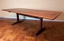 Load image into Gallery viewer, George Nakashima 8' Dining Table in Bookmatched Walnut with 5 Rosewood Butterfly