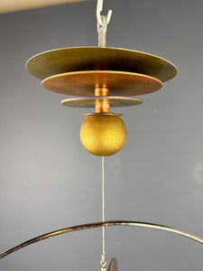 Myron Wasserman 1980s Mobile of Brass and Other Metals