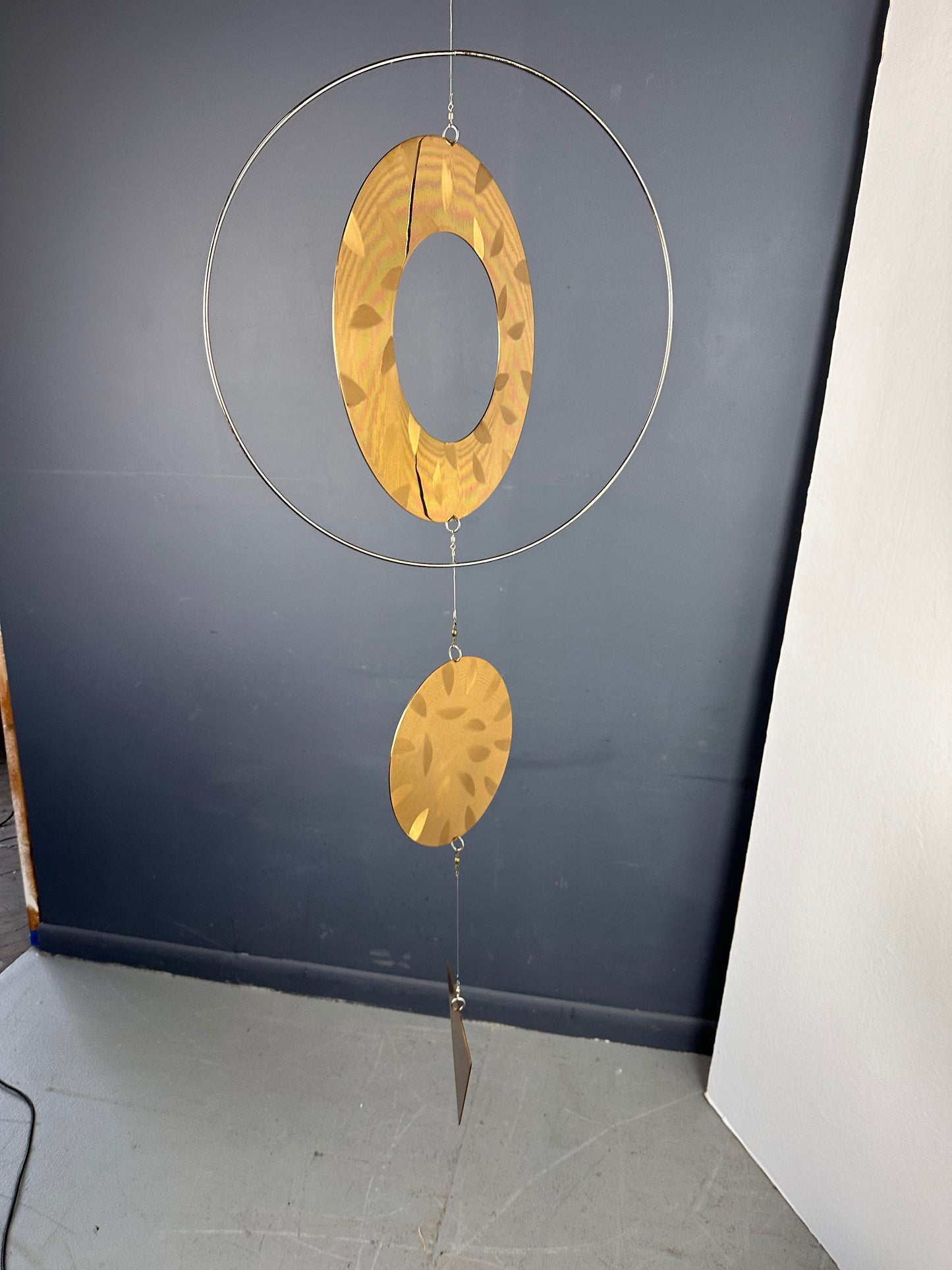 SOLD – Myron Wasserman 1980s Mobile of Brass and Other Metals