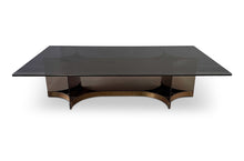 Load image into Gallery viewer, Alessandro Albrizzzi Smoked Glass and Patinated Brass with Lucite Coffee Table