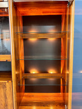 Load image into Gallery viewer, 1980s Three Piece Lighted Rosewood Veneer Wall Unit the Style of Jorge Zalszupin