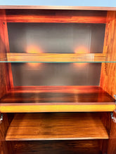 Load image into Gallery viewer, 1980s Three Piece Lighted Rosewood Veneer Wall Unit the Style of Jorge Zalszupin
