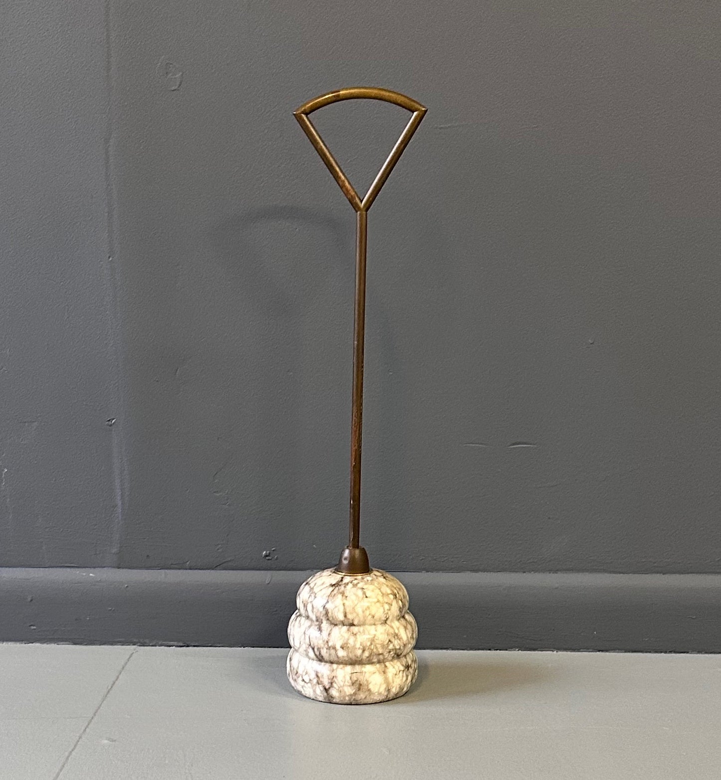 Luigi Caccia Dominioni for Azucena Brass and Marble Doorstop