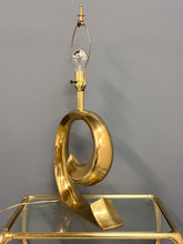 Load image into Gallery viewer, Erwin Lambeth Brass Pierre Cardin Logo Style Table Lamp