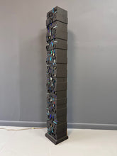 Load image into Gallery viewer, Louise Nevelson Inspired Lighted Sculptural Floor Lamp with Glass Inserts