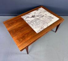 Load image into Gallery viewer, John Widdicomb Marble and Walnut Coffee Table Robsjohn Gibbings Style