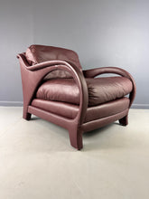 Load image into Gallery viewer, Jay Spectre Tycoon Leather Lounge Chair in Burgundy For Century