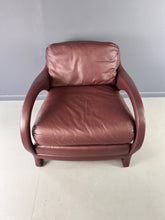 Load image into Gallery viewer, Jay Spectre Tycoon Leather Lounge Chair in Burgundy For Century