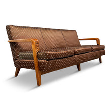 Load image into Gallery viewer, 1960s American Studio/Craft Oak Sofa with Thistle Carving Mid Century