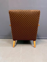 Load image into Gallery viewer, American Studio/Craft Oak Lounge Chair with Thistle Carving Mid Century