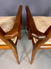 Load image into Gallery viewer, 1960s Set of 6 Edmond J. Spence Walnut Dining Chairs Swedish Modern