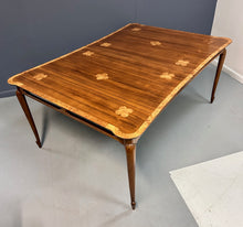 Load image into Gallery viewer, 1960s Mastercraft Attributed Walnut Dining Table with Burl Accents and Trim