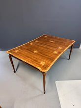 Load image into Gallery viewer, 1960s Mastercraft Attributed Walnut Dining Table with Burl Accents and Trim