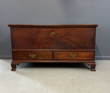 Load image into Gallery viewer, 18th Century Chippendale Walnut Blanket Chest With Two Drawers and Till