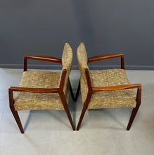 Load image into Gallery viewer, Pair of Mid Century Walnut Armchairs in the Style of Jens Risom