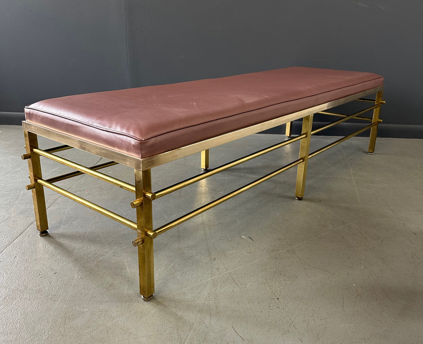 SOLD – 1950s Tommi Parzinger for Parzinger Originals Brass Bench