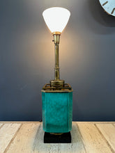 Load image into Gallery viewer, Impressive Ceramic and Brass Table Lamp by Edwin Cole for Stiffel