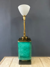 Load image into Gallery viewer, Impressive Ceramic and Brass Table Lamp by Edwin Cole for Stiffel