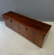 Load image into Gallery viewer, Mid Century Modern Founders Rosewood Credenza with Storage Drawers and Shelves – Vintage Sideboard for Office or Living Room
