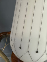 Load image into Gallery viewer, Mid-Century Danish Modern Glass & Walnut Table Lamps with a Geometric Design - Set of 2