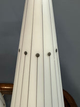 Load image into Gallery viewer, Mid-Century Danish Modern Glass & Walnut Table Lamps with a Geometric Design - Set of 2