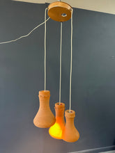 Load image into Gallery viewer, Elie Eppstein 3 Tiered Terracotta Chandelier Israel, 1970s