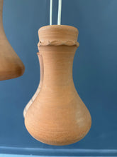 Load image into Gallery viewer, Elie Eppstein 3 Tiered Terracotta Chandelier Israel, 1970s