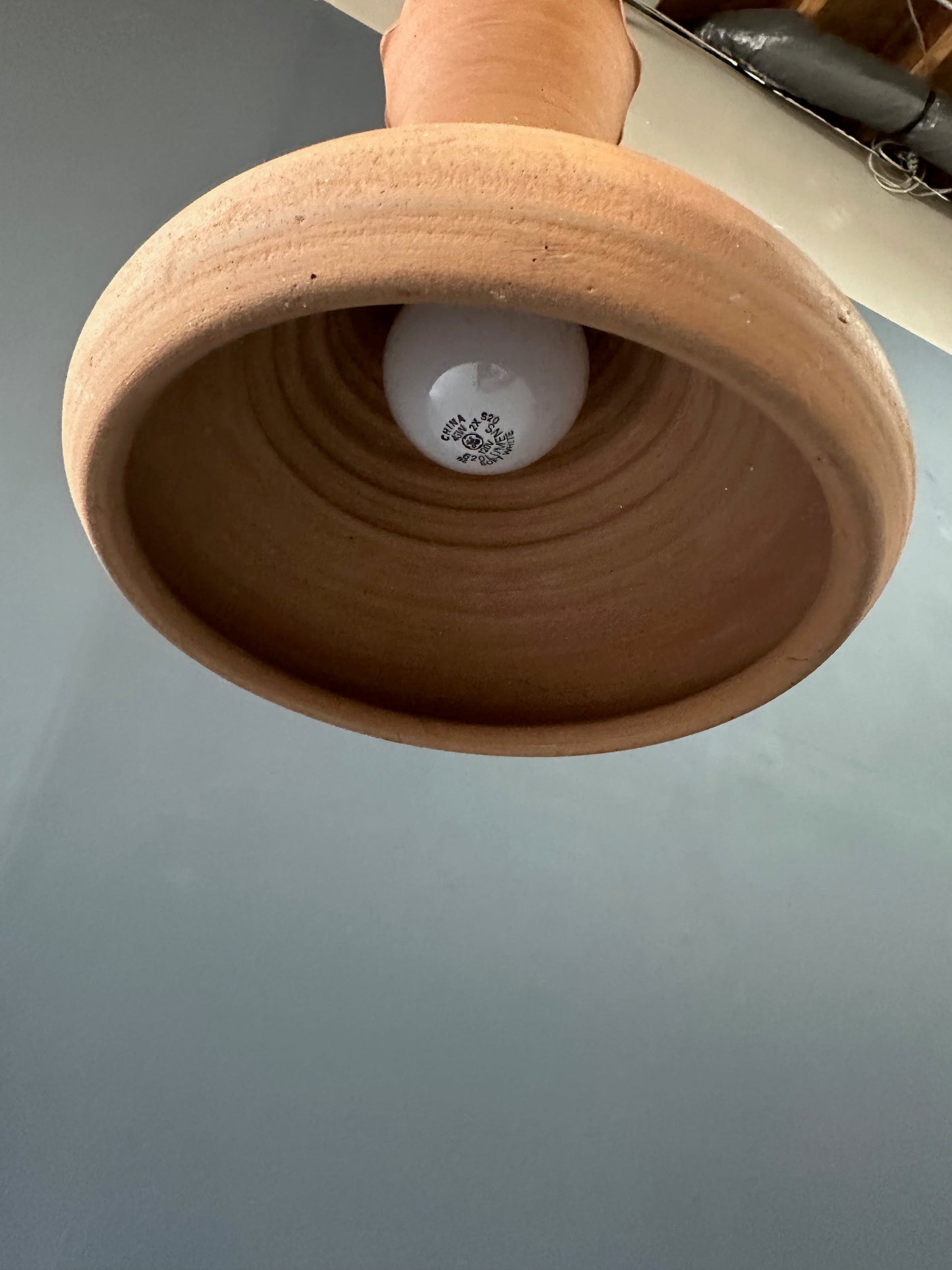 SOLD – Elie Eppstein 3 Tiered Terracotta Chandelier Israel, 1970s