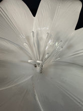 Load image into Gallery viewer, Vintage 1960s Arthur Court style white metal floral side tables with glass tops, mid-century modern design