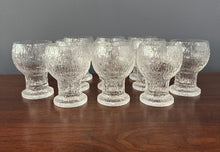 Load image into Gallery viewer, Vintage Kekkerit stemware by Timo Sarpaneva for Iittala, mid-century modern textured glass goblets