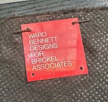 Load image into Gallery viewer, Set of four rare 1970s Ward Bennett Landmark Variation chairs for Brickel Associates, featuring black lacquered frames and rust leather upholstery—mid-century modern design
