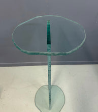 Load image into Gallery viewer, 1990s Post Modern Rough Edge Glass Pedestal