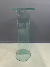 Load image into Gallery viewer, 1990s Post Modern Rough Edge Glass Pedestal