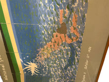 Load image into Gallery viewer, David Hockney lithograph titled 'A Diver' from the 'Paper Pools' series, featuring a swimmer diving into a pool, with inscription noting opening by Her Majesty Queen Elizabeth II on October 12th, 1982.