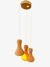 Load image into Gallery viewer, Elie Eppstein 3 Tiered Terracotta Chandelier Israel, 1970s