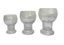 Load image into Gallery viewer, Vintage Kekkerit stemware by Timo Sarpaneva for Iittala, mid-century modern textured glass goblets