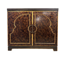 Load image into Gallery viewer, 1970s faux tortoise shell cabinet by John Widdicomb, Mid-Century modern commode