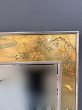 Load image into Gallery viewer, La Barge Square Eglomise Wall Mirror with Chinoiserie Natural Scene Mid Century