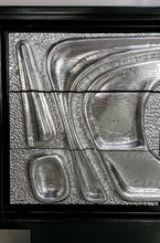 Load image into Gallery viewer, Sculptural Ebonized Credenza with Silver Leafed Front