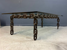 Load image into Gallery viewer, Artisan Large Industrial Chain Link Iron Coffee Table, Belgium