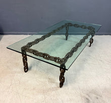 Load image into Gallery viewer, Artisan Large Industrial Chain Link Iron Coffee Table, Belgium