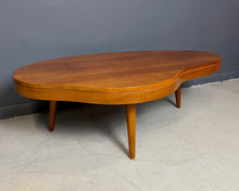 Load image into Gallery viewer, Biomorphic Mid Century Coffee Table in the Style of Gibbings in Maple w/Drawer