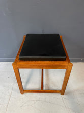 Load image into Gallery viewer, 1960s Danish Teak Black Vinyl Teak Flip-Top Stool by Erik Buch