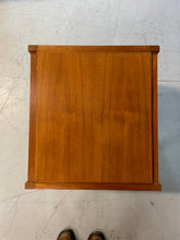 Load image into Gallery viewer, 1960s Danish Teak Black Vinyl Teak Flip-Top Stool by Erik Buch